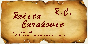 Raleta Curaković vizit kartica